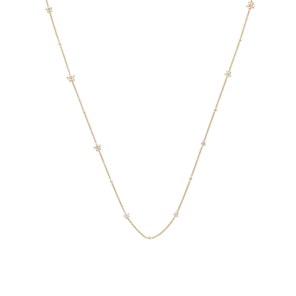 Shooting Stars Collier 18K Gold Necklace w. 0.86ct Diamonds