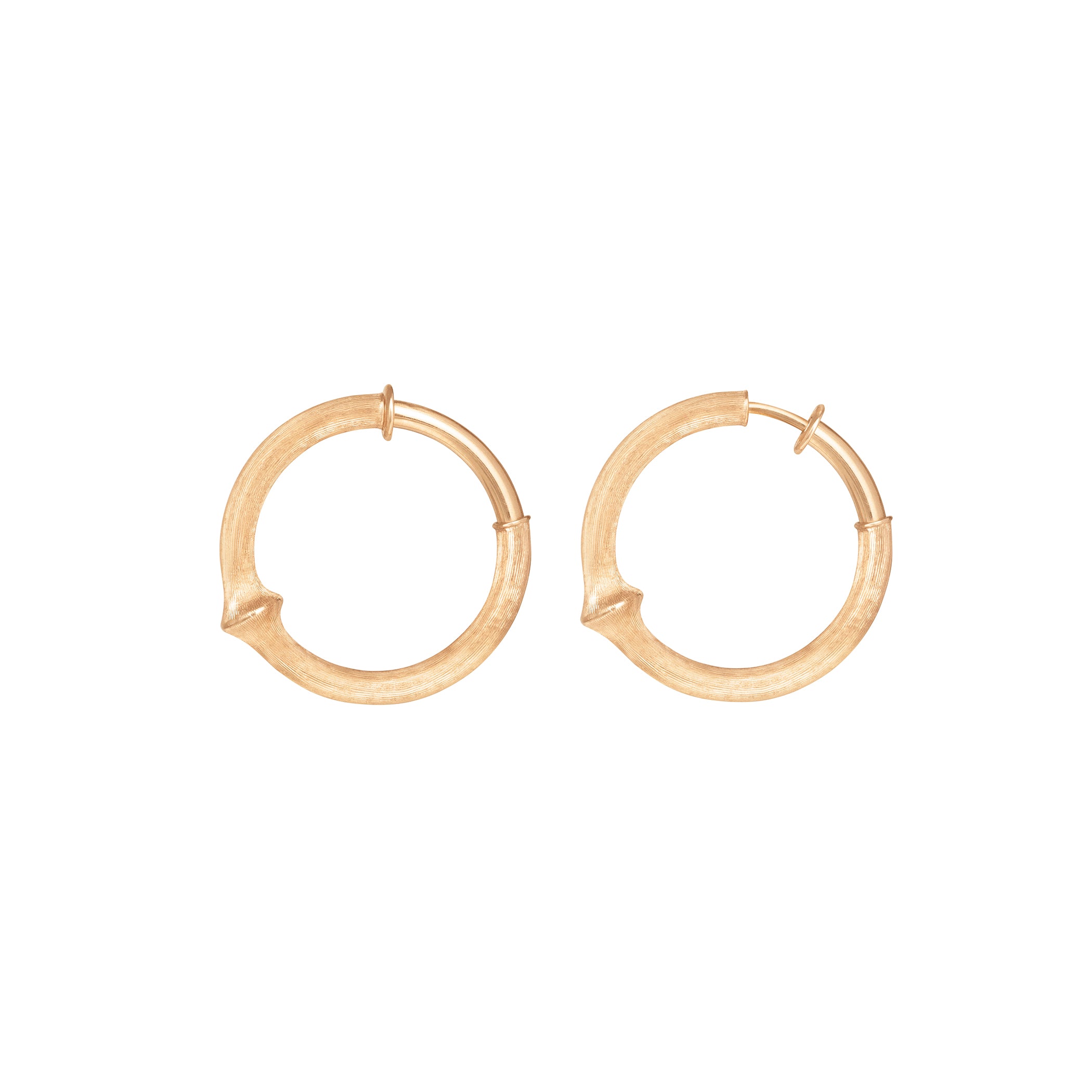 Large Nature Hoops aus 18K Gold