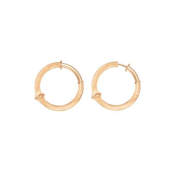 Large Nature 18K Gold Hoops