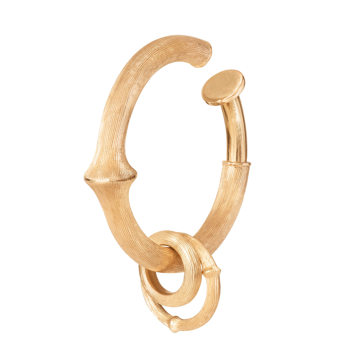 Nature Duo Ohrring aus 18K Gold-Anhänger