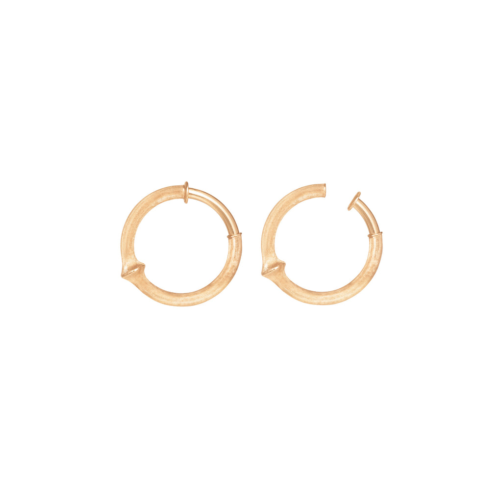 Large Nature 18K Gold Clip-on Earrings