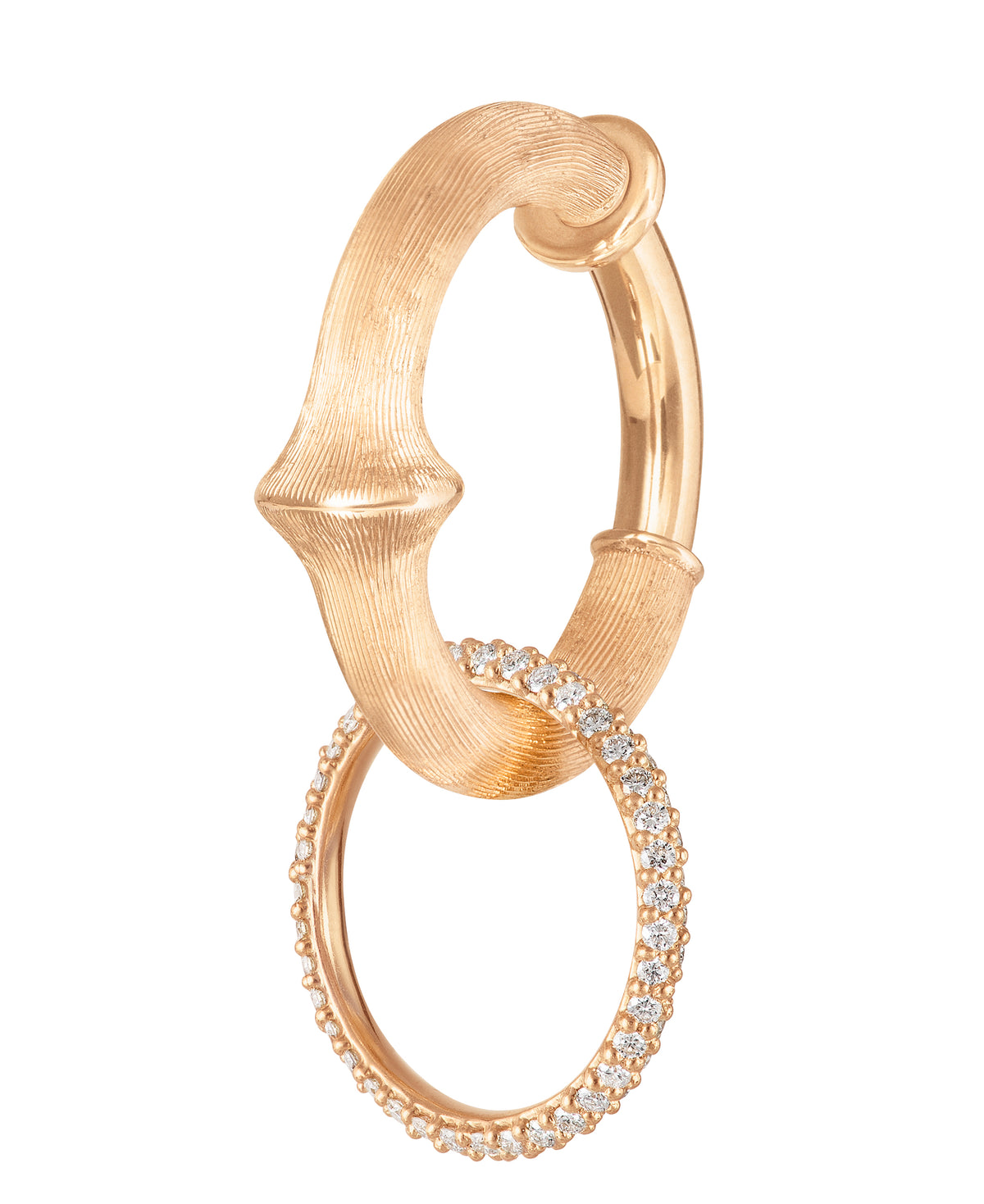 Big Nature Ohrring aus 18K Gold-Anhänger I Diamanten