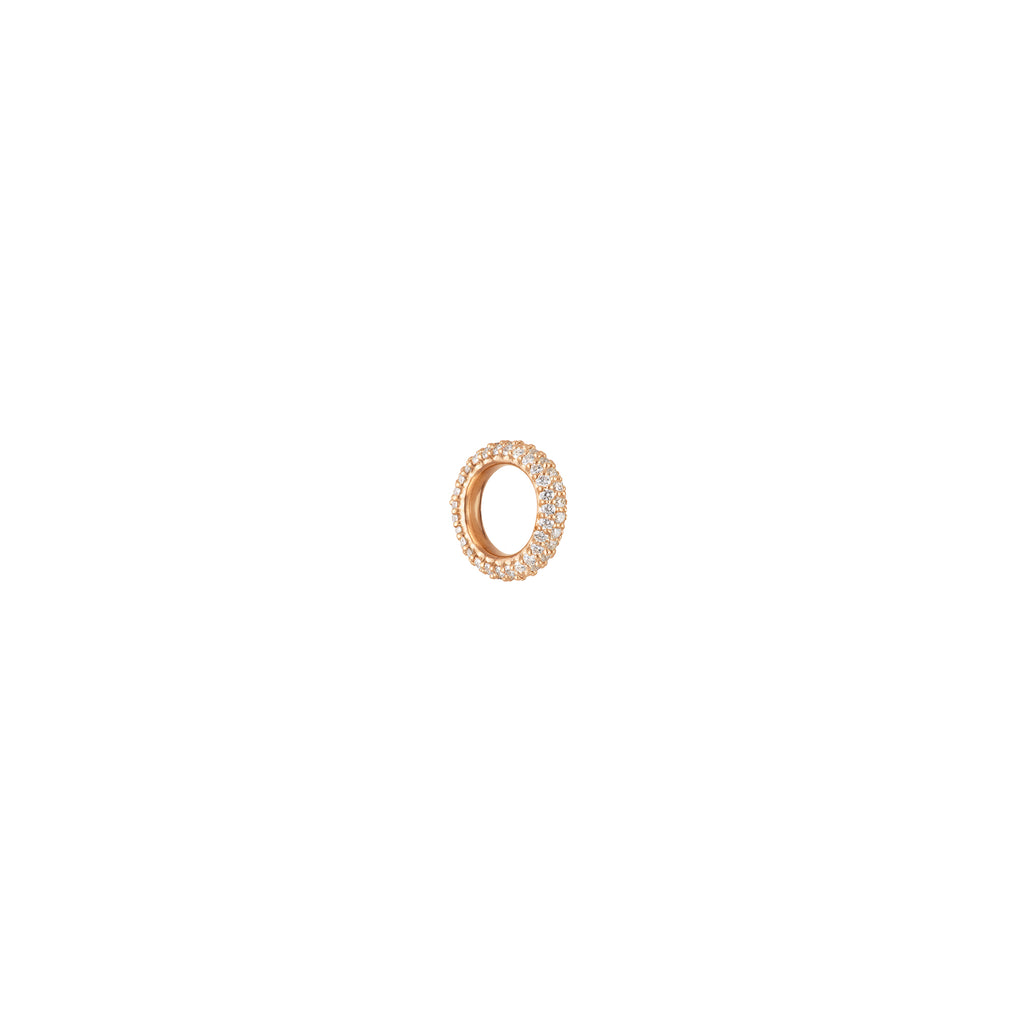 Small Nature 18K Gold Earring-pendant w. Diamonds