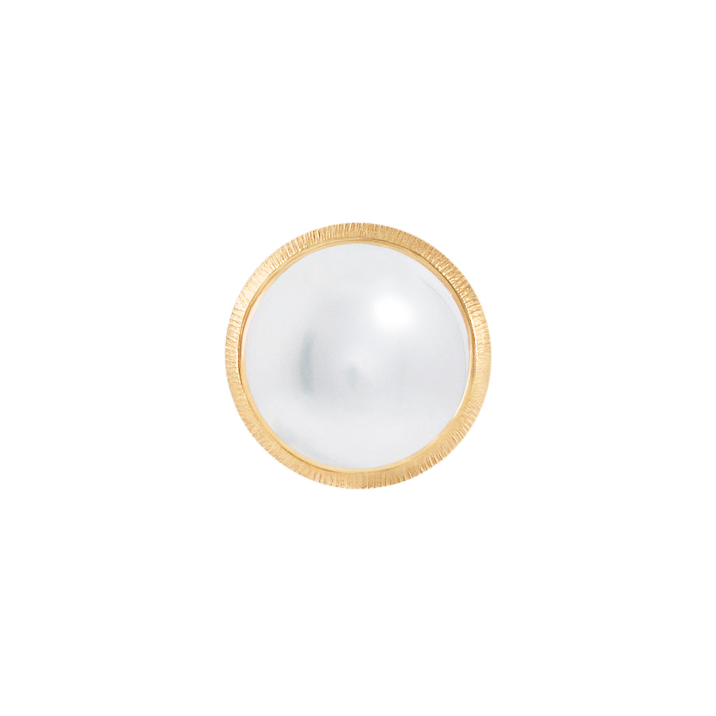 Lotus 18K Gold Studs w. Pearls