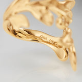 Forest Large 18K Gold Ring w. Diamond