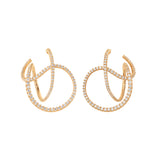 Twisted Love bands 18K Guld Ørering m. Diamanter