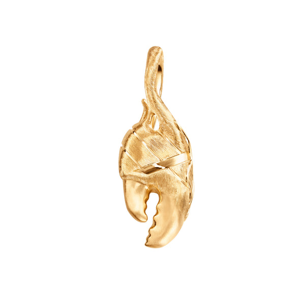 Young Fish Large Claw 18K Gold Pendant