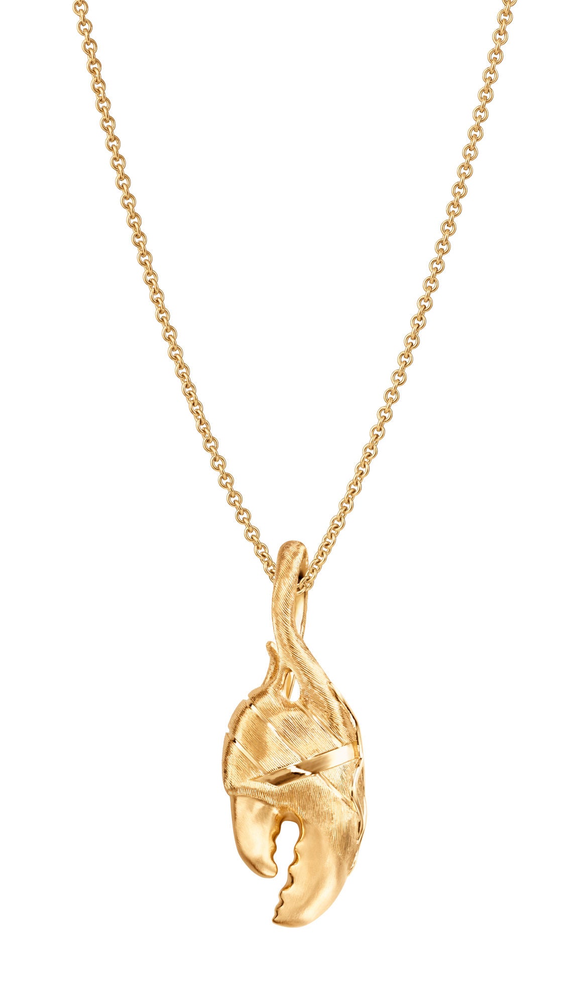 Young Fish Large Claw 18K Gold Pendant
