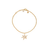 Funky Stars 18K Gold Bracelet w. 0.21ct Diamonds