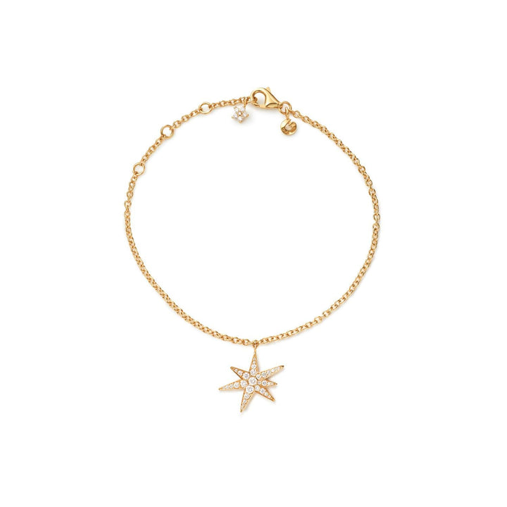 Funky Stars 18K Guld Armbånd m. 0.21ct Diamanter