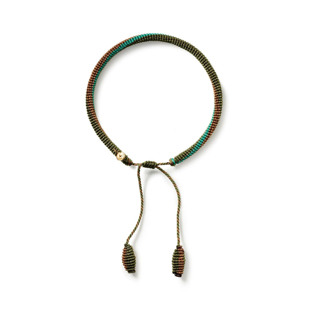 Life Mocha Blue & Brown 18K Gold Bracelet