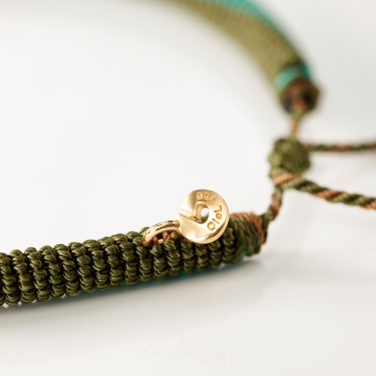 Life Mocha Blue & Brown 18K Gold Bracelet