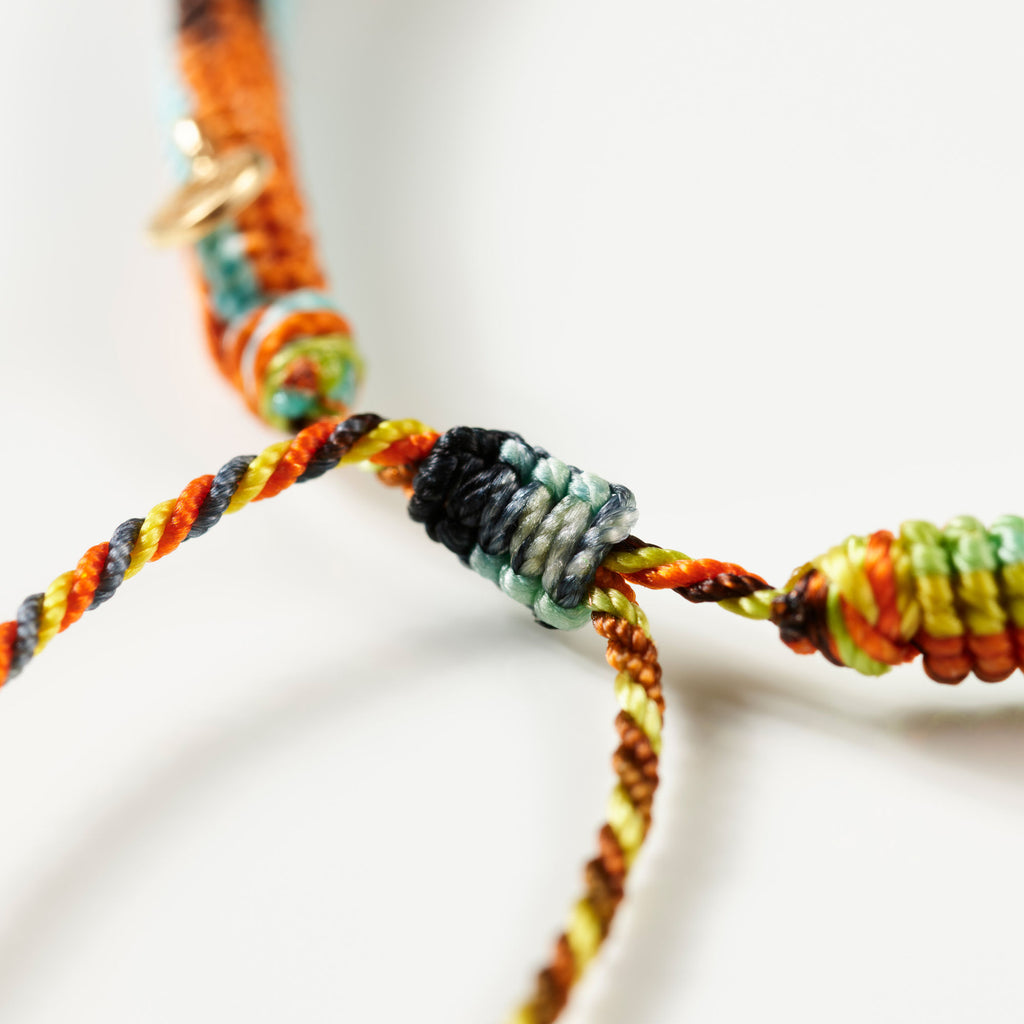 Life Seaside Blue & Orange 18K Guld Armbånd