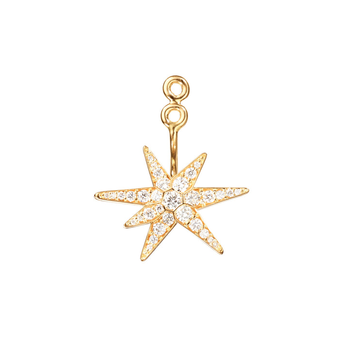 Funky Stars 18K Gold Pendant w. Diamond