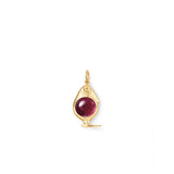 Bird Family 18K Gold Pendant w. Tourmaline