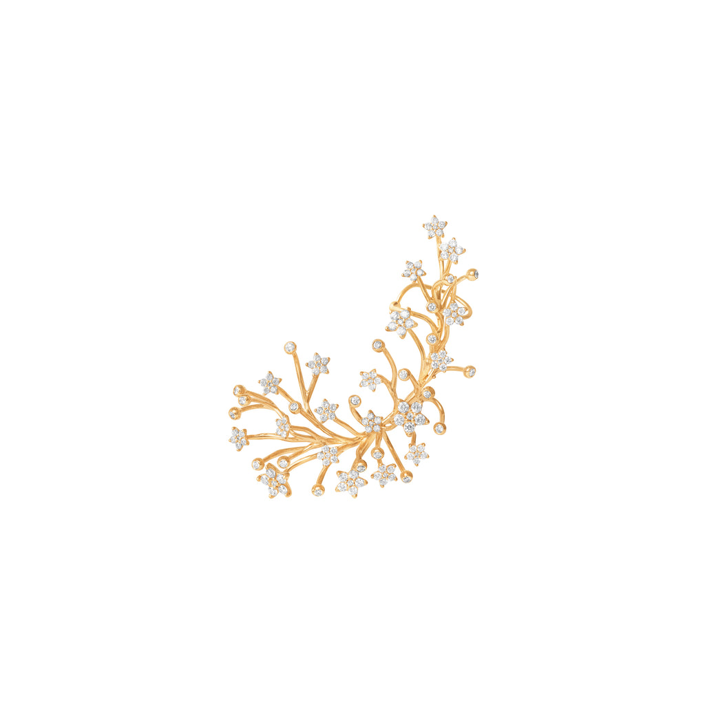 Shooting Stars 18K Gold Earring w. Diamonds