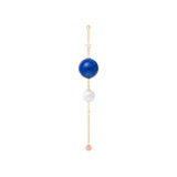 Special Edition 18K Gold Earring-pendant w. Diamond, Amber & Aquamarine