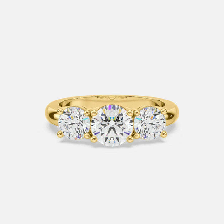 Three Diamonds 14K Gold Ring