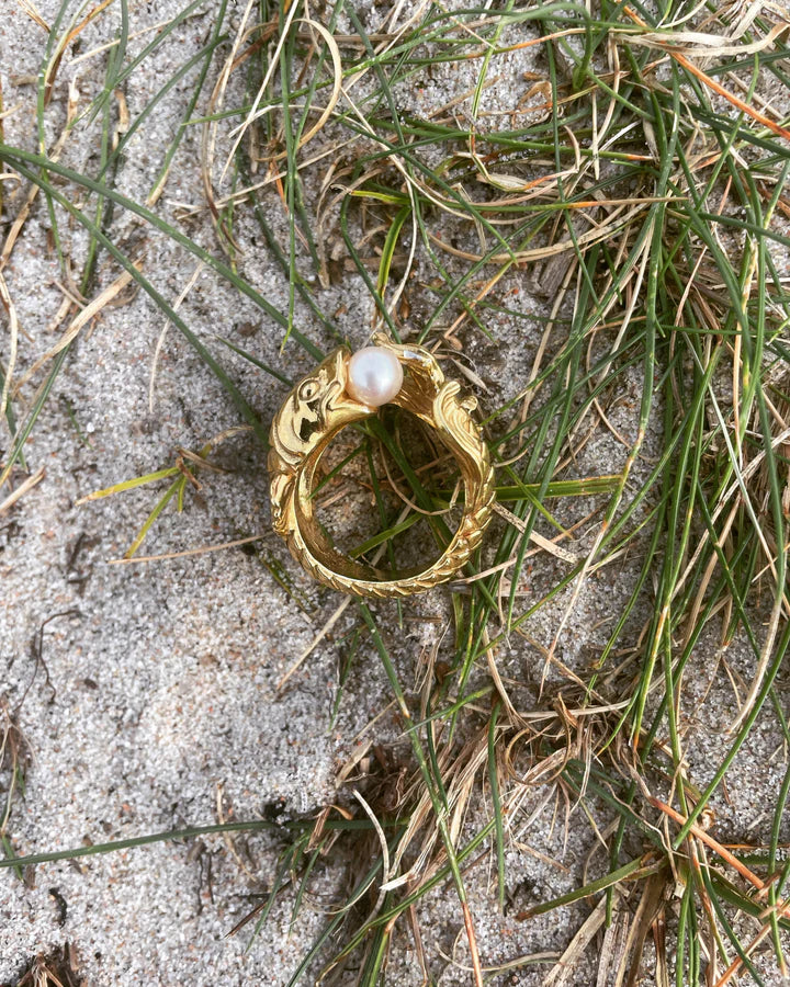 Koi Fish Gold Plated Ring