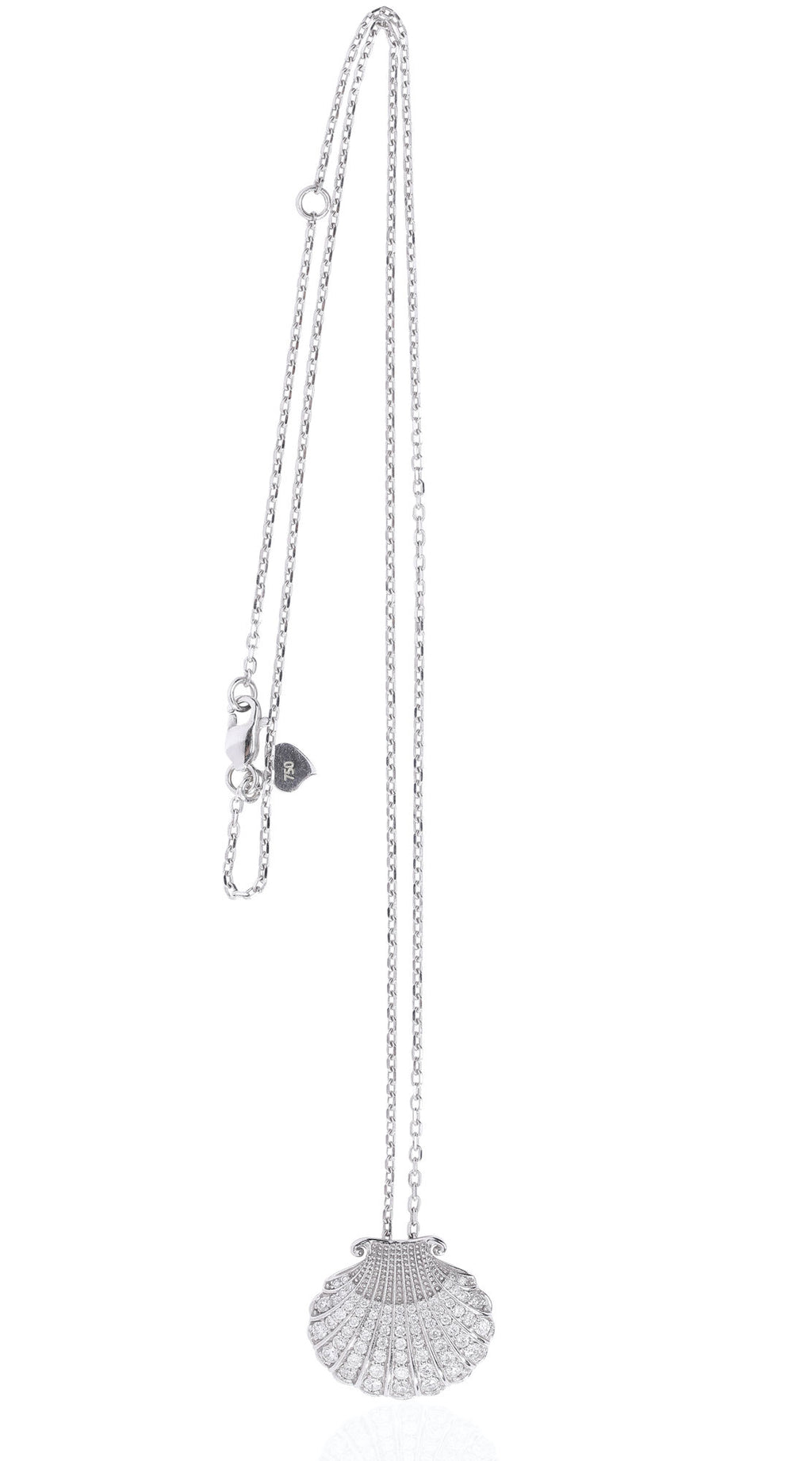 Aphrodite 14K Halskette aus Weißgold m. Diamanten