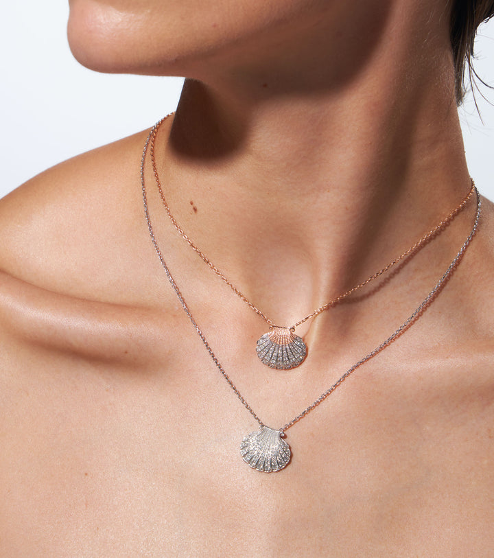 Aphrodite 14K Whitegold Necklace w. Diamonds