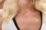 Initial W 14k Hvidguld Halskæde m. Lab-Grown Diamanter