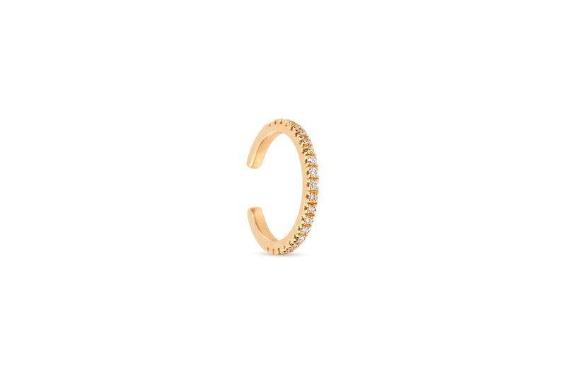 Alliance 14K Gold Ear Cuff w. Lab-Grown Diamonds