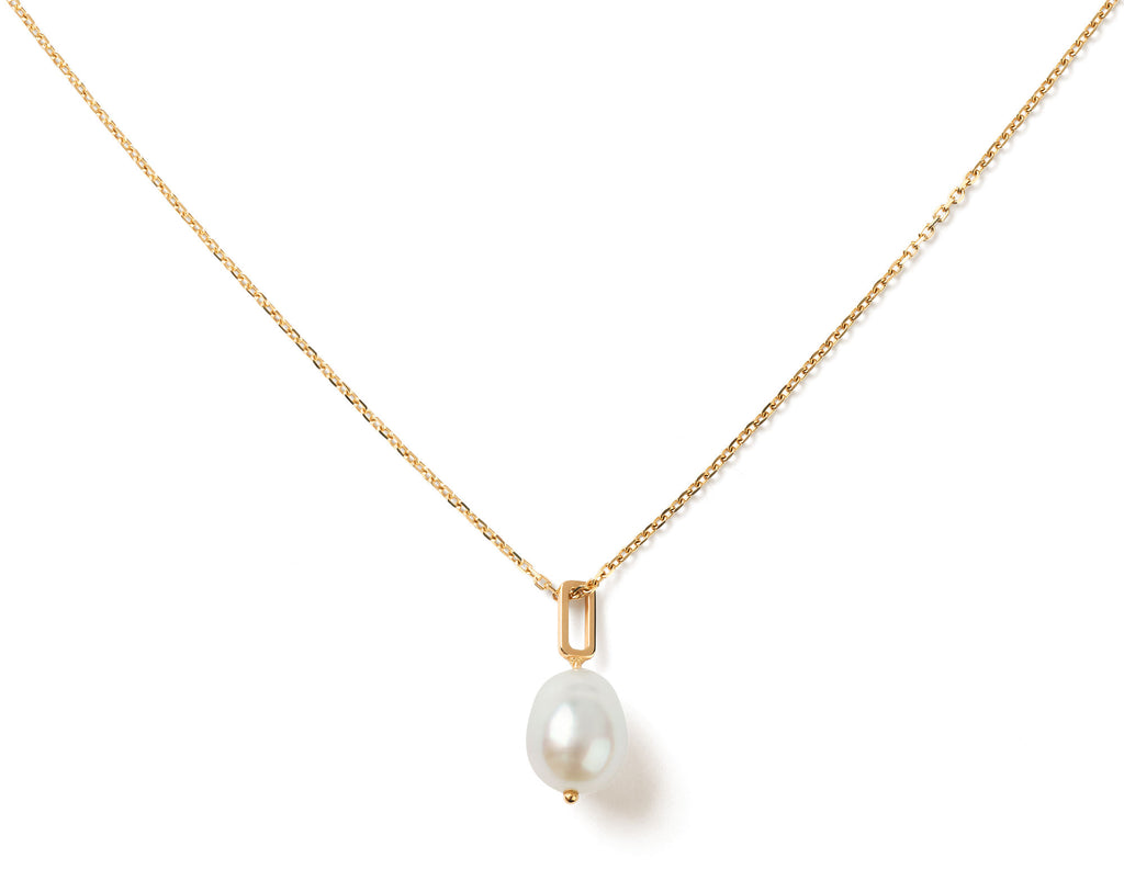 14K Gold Baroque Pearl Pendant