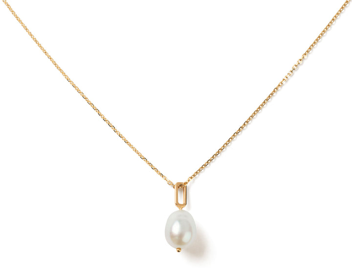 14K Gold Baroque Pearl Pendant