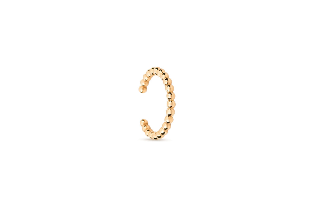 Beaded 14K Gold Ear Cuff