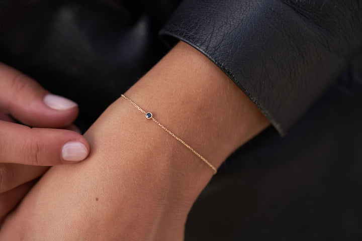 Sort Diamant 14K Hvidguld Armbånd