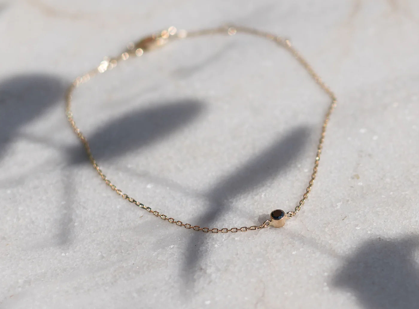 Black Diamond 14K Gold Bracelet