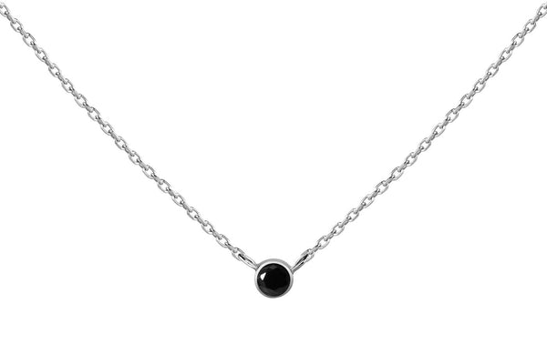 Black Diamond 14K White Gold Necklace