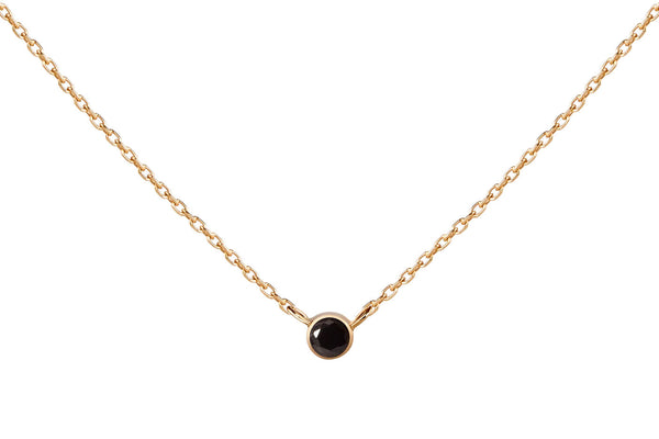 Black Diamond 14K Gold Necklace