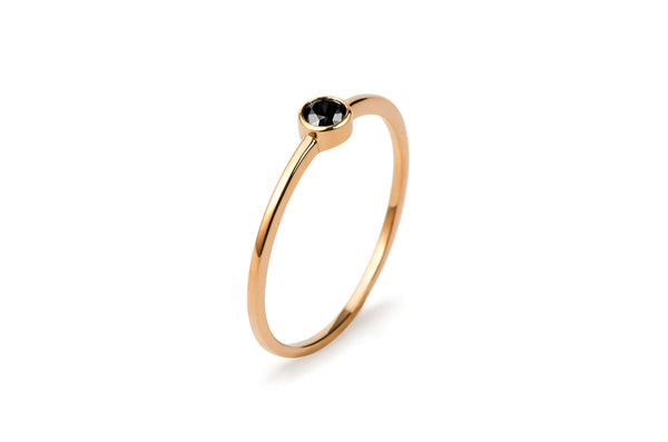 Black Diamond 14K Gold Ring