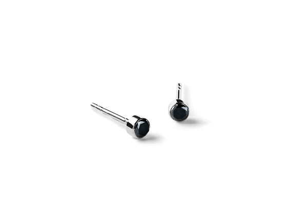 Black Diamond 14K White Gold Studs