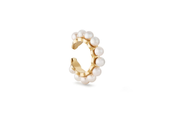 Bold Pearl 14K Gold Ear Cuff