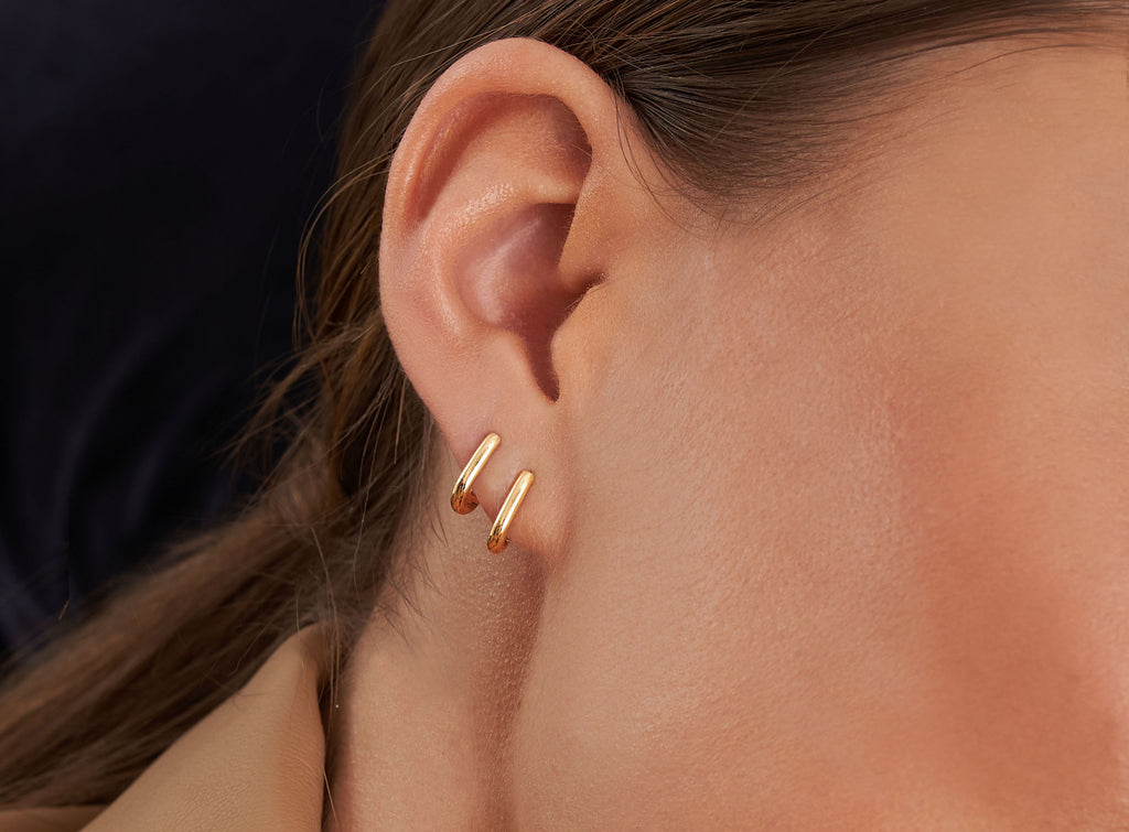 Chain 14K Gold Huggies