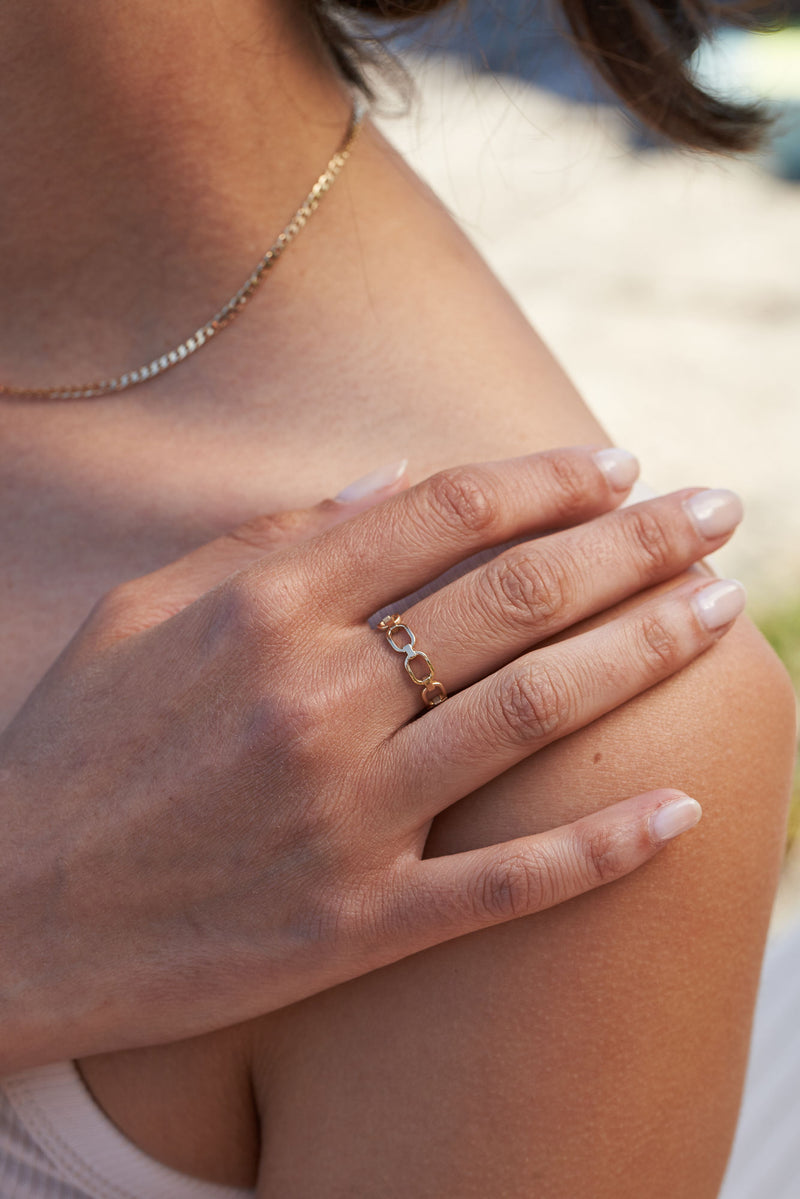 Chain 14K White Gold Ring