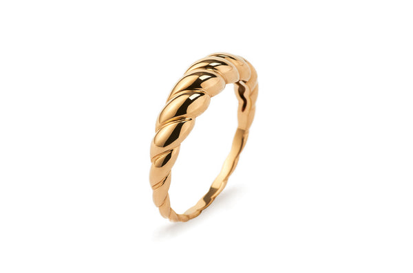 Croissant Dome 14K Gold Ring