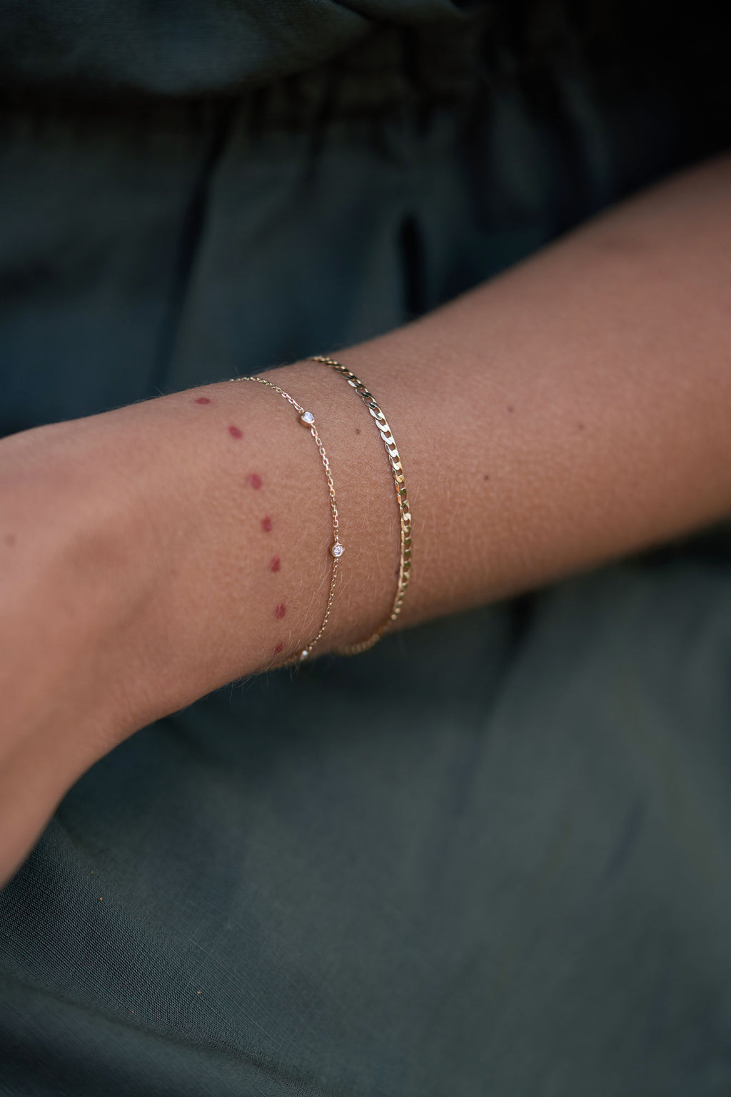 Curb Chain 14K Guld Armbånd