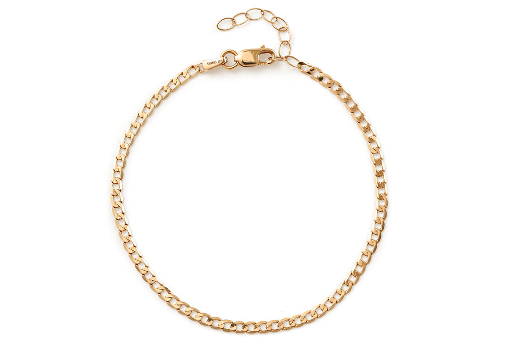 Curb Chain 14K Guld Armbånd