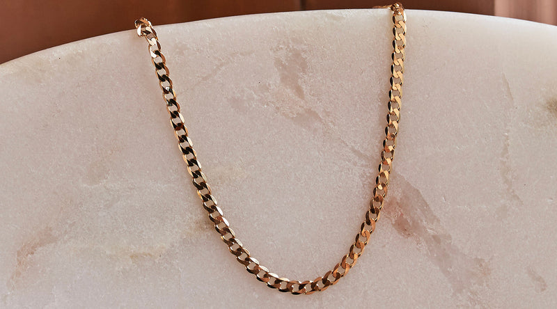 Curb Chain 14K Gold Necklace