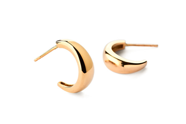 Curvy 14K Gold Hoops