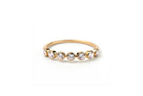 Diamond Bezel 14K or 18K Gold Ring Band