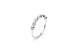 Diamond Bezel 14K or 18K White Gold Ring Band