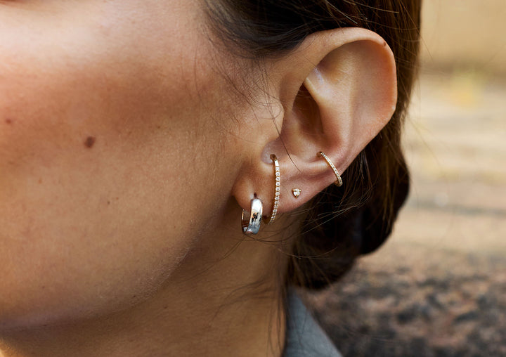 Diamonds Suspender 14K Whitegold Earring