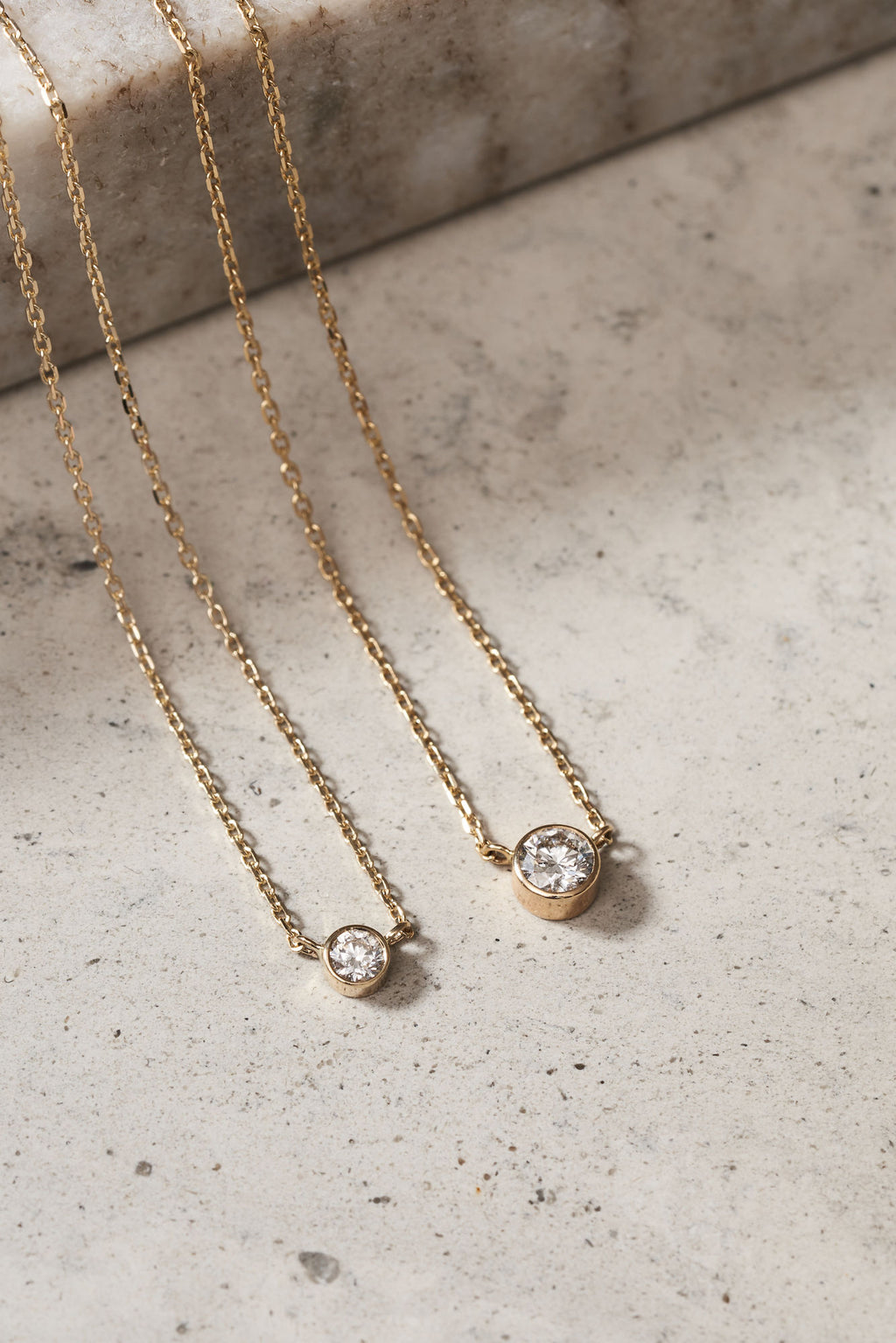 14K Guld Halskæde Halskæde m. 0.25ct Diamant