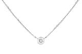 14K White Gold Necklace Necklace w. 0.25ct Diamond