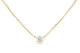 14K Gold Necklace Necklace w. 0.25ct Diamond